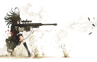 Rifle Anime Sniper Background for Android, iPhone and iPad