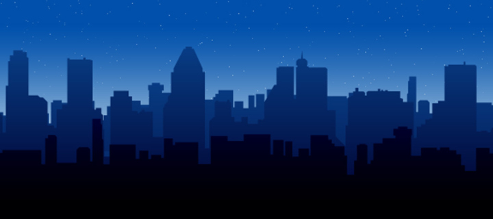 Das City Silhouettes Wallpaper 720x320