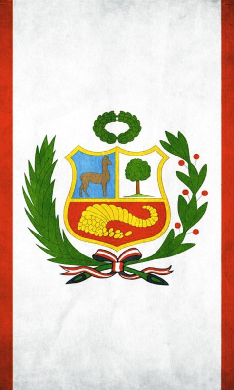 Das Peru Flag Wallpaper 480x800