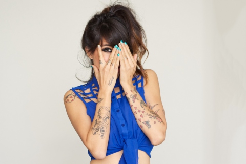 Girl With Tattoos wallpaper 480x320