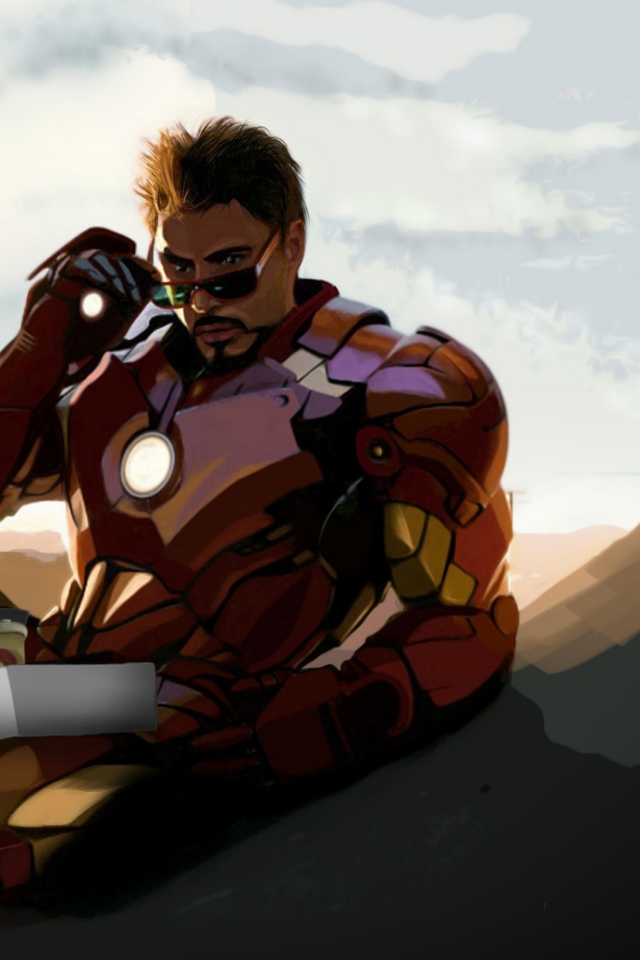 Tony Stark Iron Man wallpaper 640x960