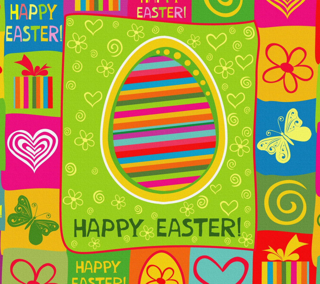 Das Happy Easter Background Wallpaper 1080x960