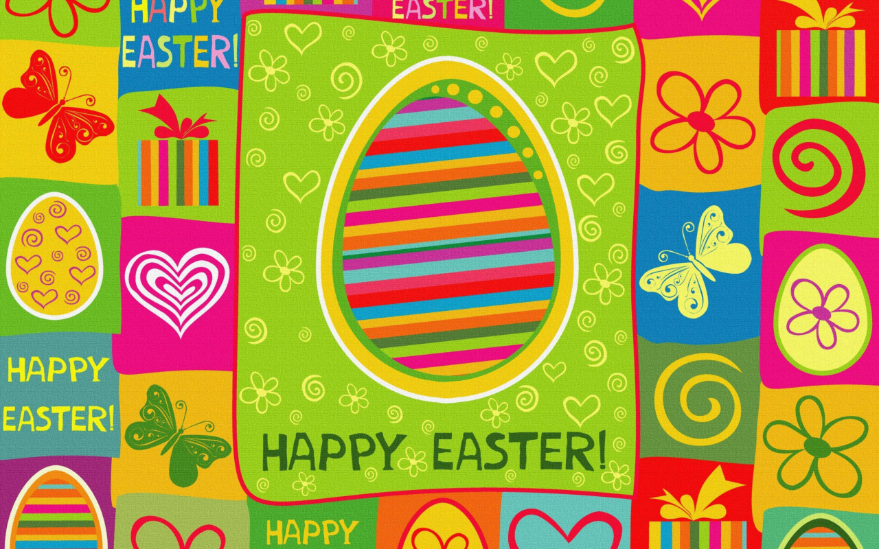 Das Happy Easter Background Wallpaper 1280x800