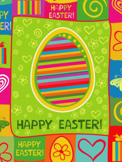 Happy Easter Background wallpaper 240x320