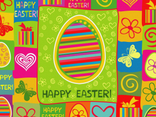 Das Happy Easter Background Wallpaper 320x240