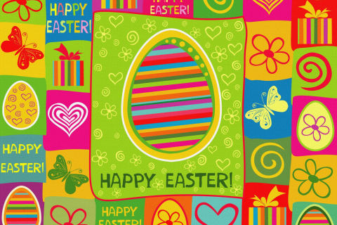 Happy Easter Background wallpaper 480x320