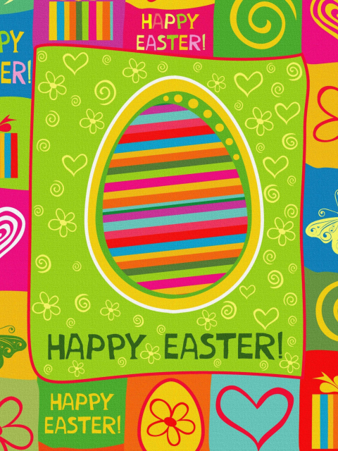 Happy Easter Background wallpaper 480x640