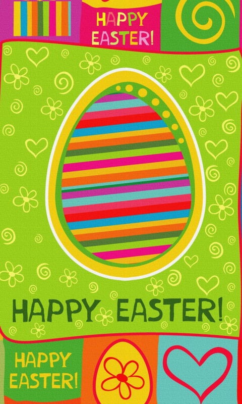 Happy Easter Background wallpaper 480x800