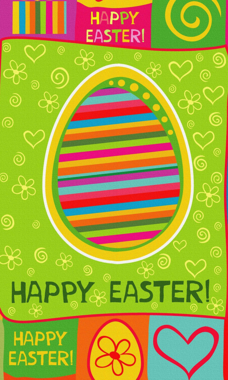 Happy Easter Background wallpaper 768x1280
