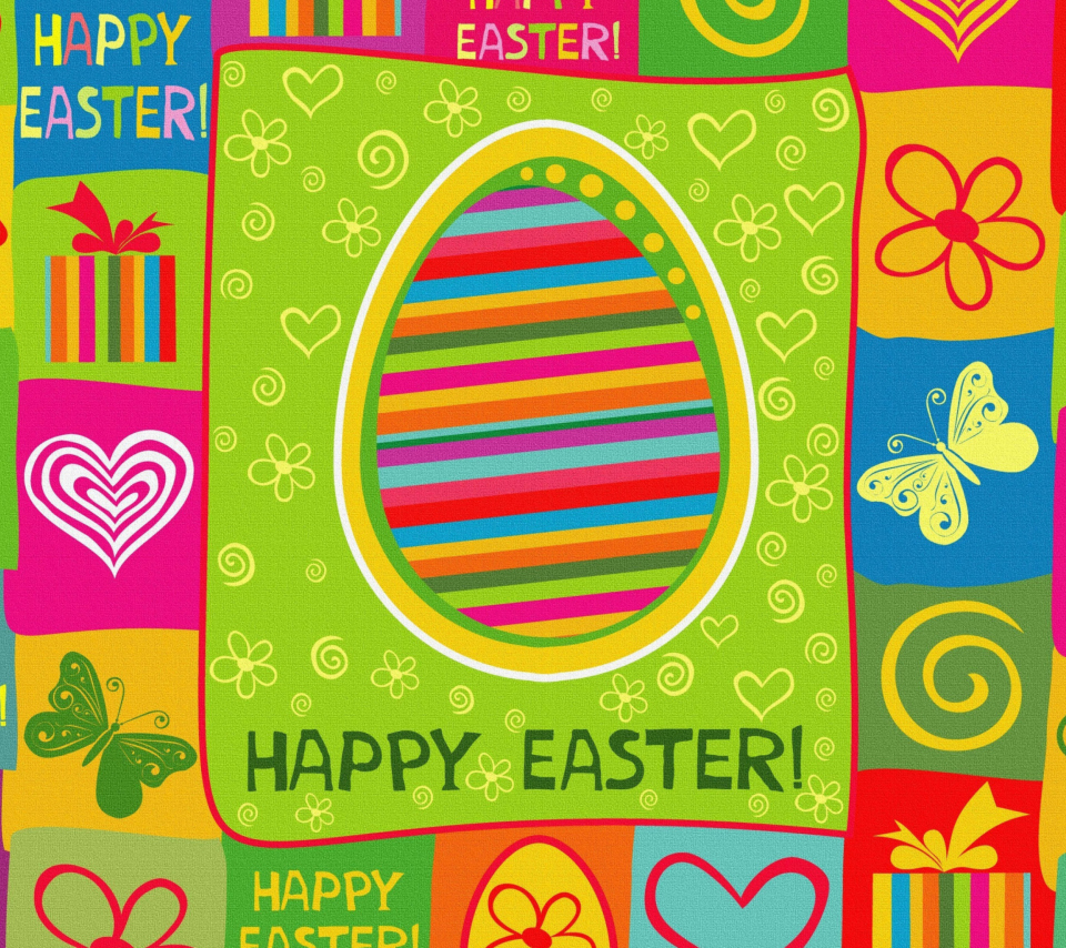 Happy Easter Background wallpaper 960x854