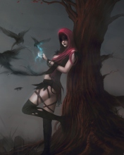 Dragon Age Morrigan Artwork wallpaper 176x220