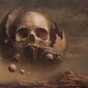 Das Skull Desert Wallpaper 128x128