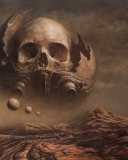 Sfondi Skull Desert 128x160