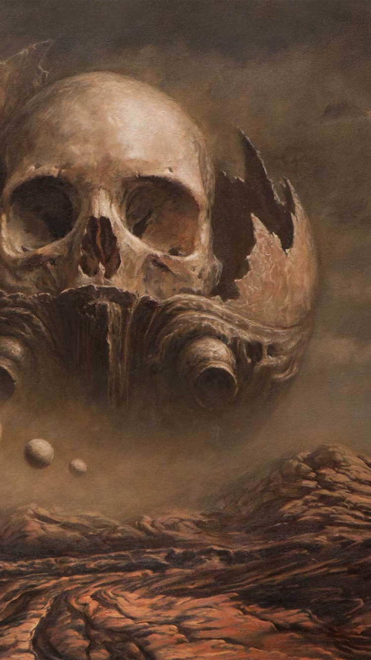 Skull Desert wallpaper 750x1334