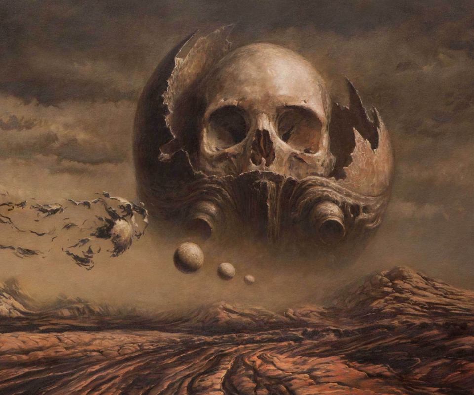 Skull Desert wallpaper 960x800