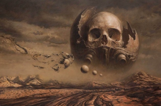 Skull Desert Picture for Android, iPhone and iPad