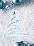 Fondo de pantalla Snowy Christmas Tree 132x176