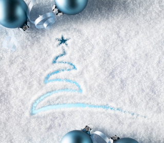 Snowy Christmas Tree sfondi gratuiti per 128x128