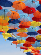 Das Umbrellas In Sky Wallpaper 132x176