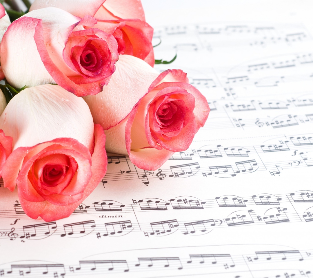 Flowers And Music wallpaper 1080x960