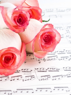 Flowers And Music wallpaper 240x320