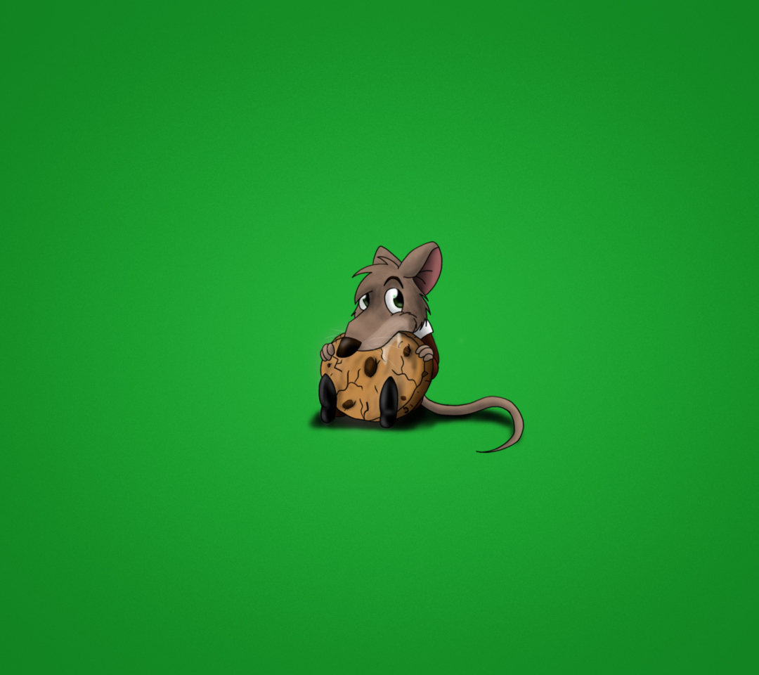 Das Little Mouse With Cookie Wallpaper 1080x960