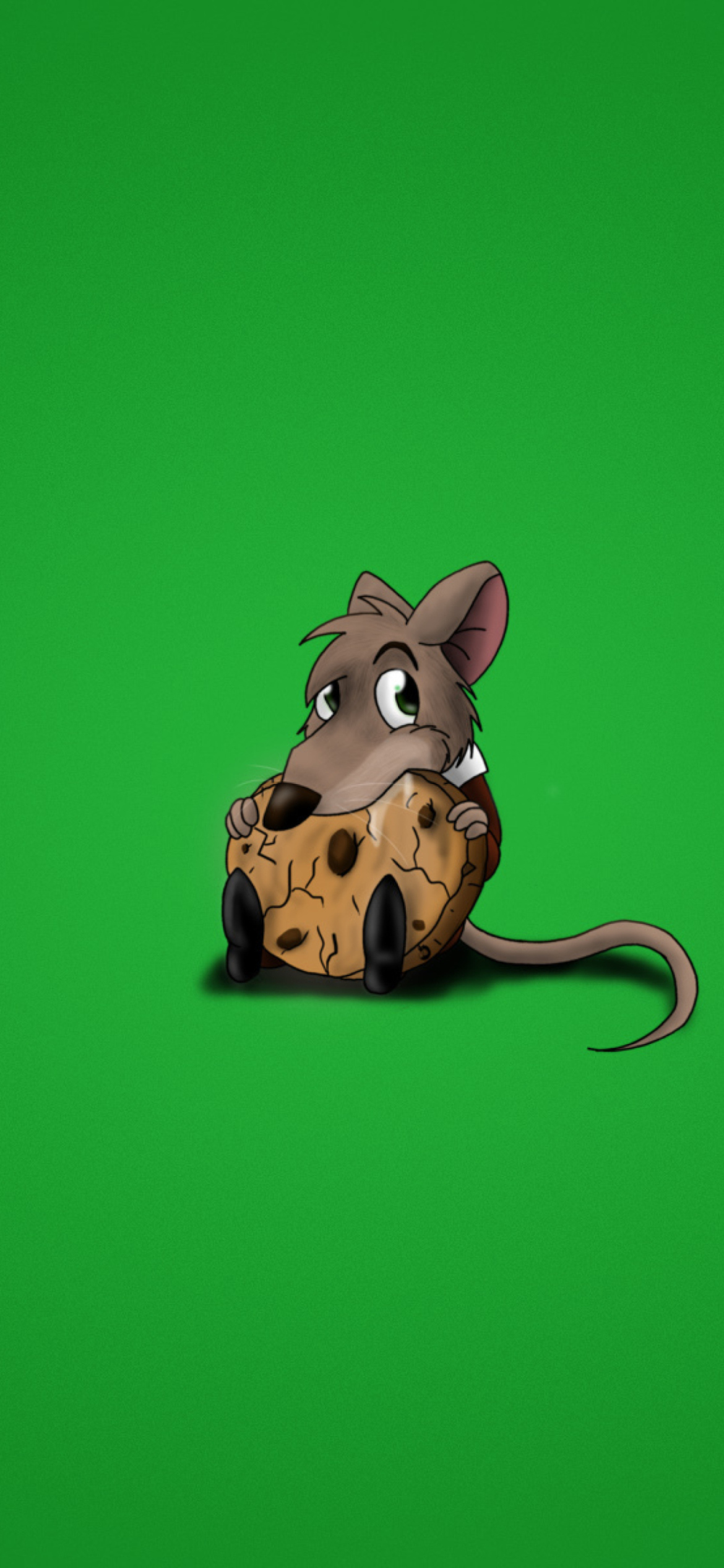 Das Little Mouse With Cookie Wallpaper 1170x2532
