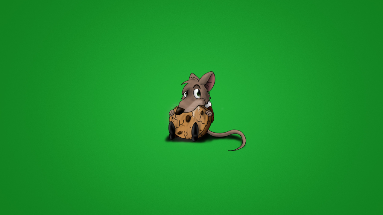 Fondo de pantalla Little Mouse With Cookie 1280x720