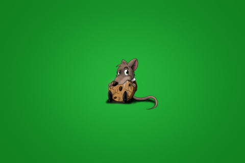 Fondo de pantalla Little Mouse With Cookie 480x320