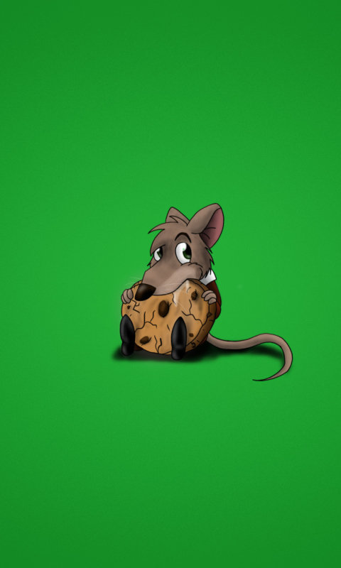 Fondo de pantalla Little Mouse With Cookie 480x800