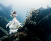 Das Underwater Princess Wallpaper 176x144