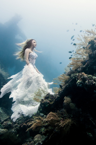 Underwater Princess wallpaper 320x480