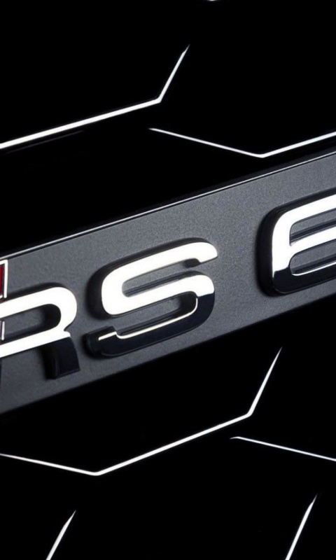 Das Audi RS6 Badge Wallpaper 480x800