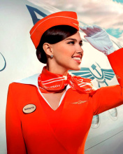 Aeroflot Air Hostess wallpaper 176x220