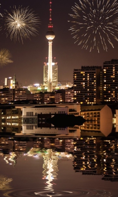 Screenshot №1 pro téma Fireworks In Berlin 240x400