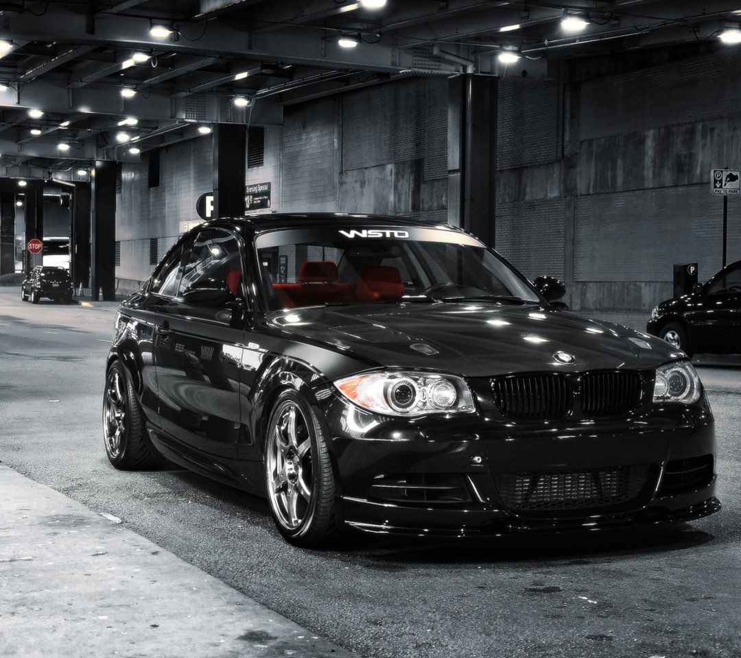 Обои BMW 135i Black Kit Tuning 1080x960