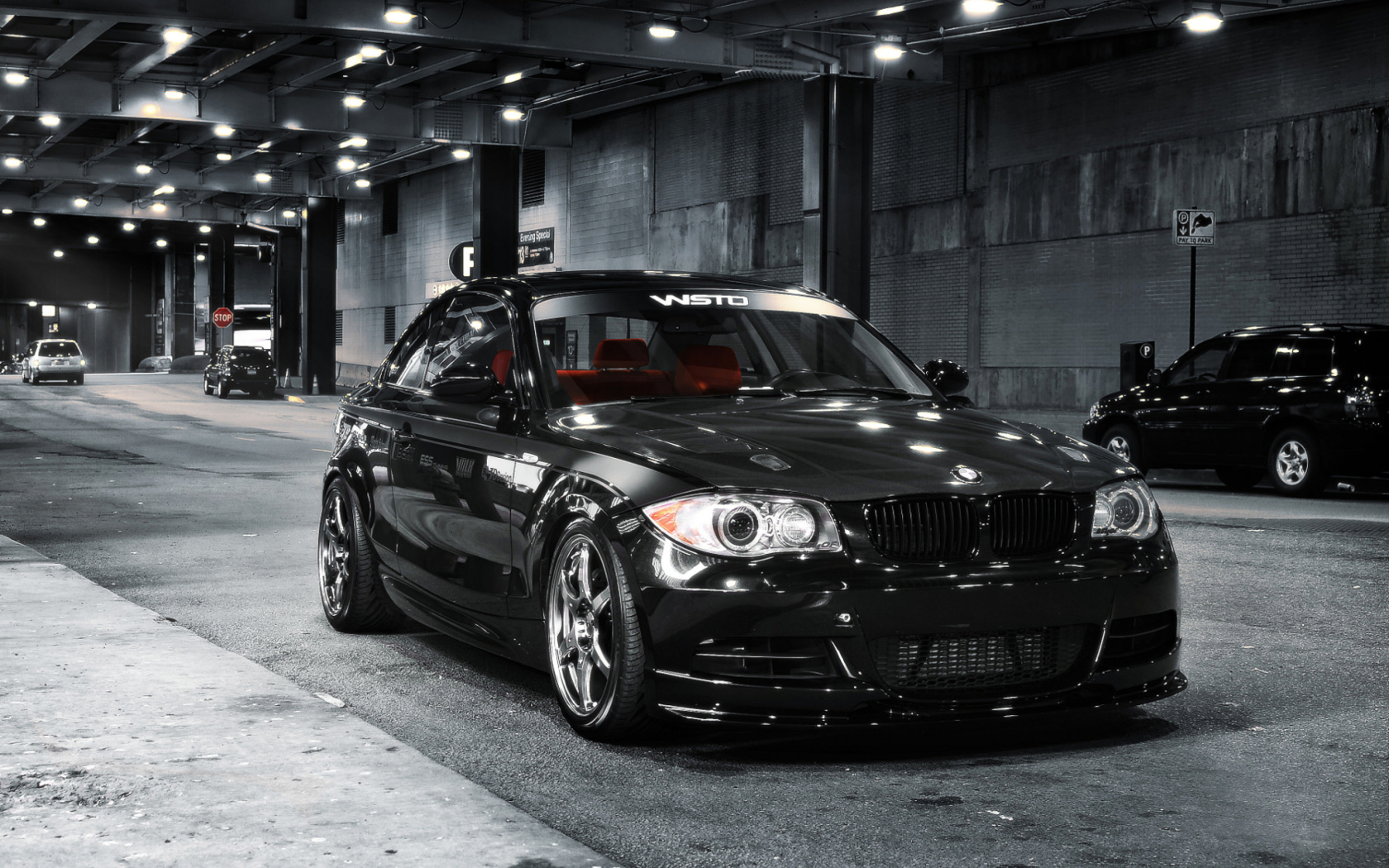 BMW 135i Black Kit Tuning wallpaper 1680x1050