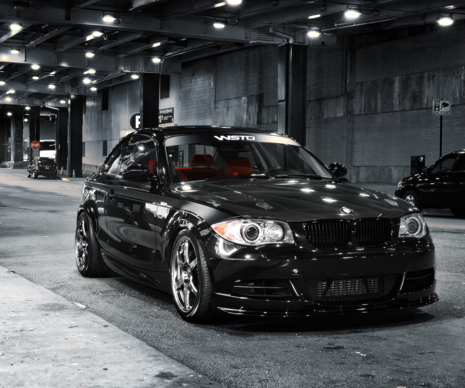 Das BMW 135i Black Kit Tuning Wallpaper 960x800