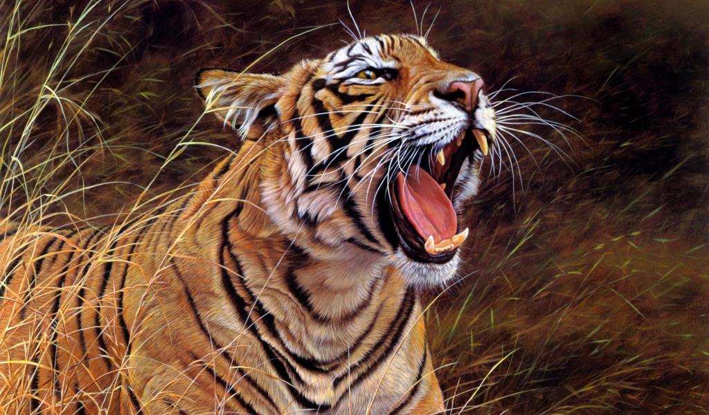 Screenshot №1 pro téma Tiger In The Grass 1024x600