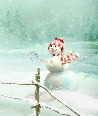 Happy Snowman papel de parede para celular para Nokia X6