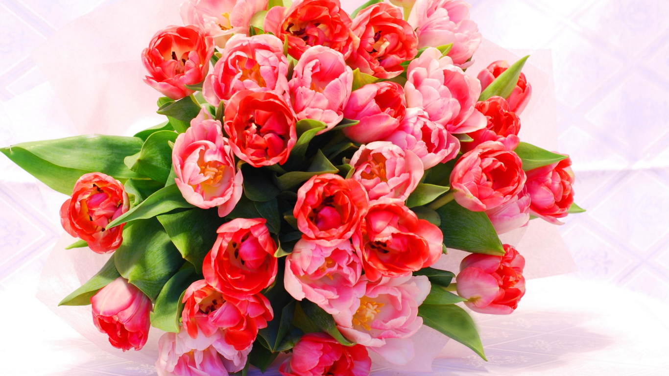 Das Spring Bouquet Wallpaper 1366x768