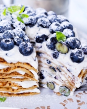 Blueberry And Cream Cake wallpaper 176x220