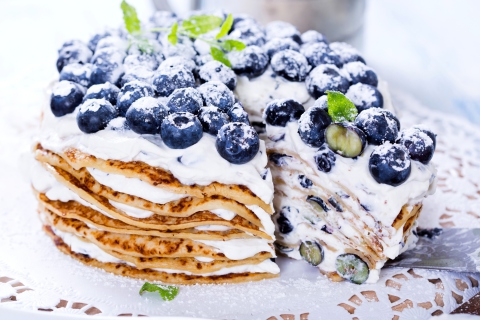 Blueberry And Cream Cake wallpaper 480x320