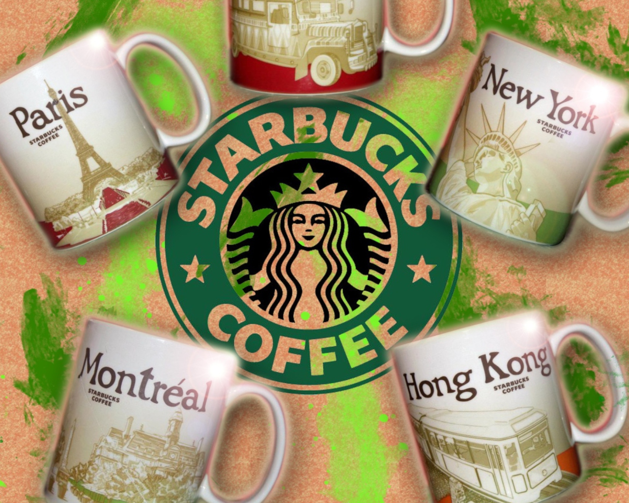 Обои Starbucks Coffee Cup 1280x1024