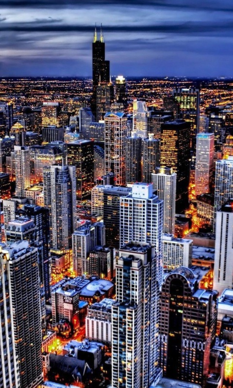 Chicago with John Hancock Center, Illinois screenshot #1 480x800