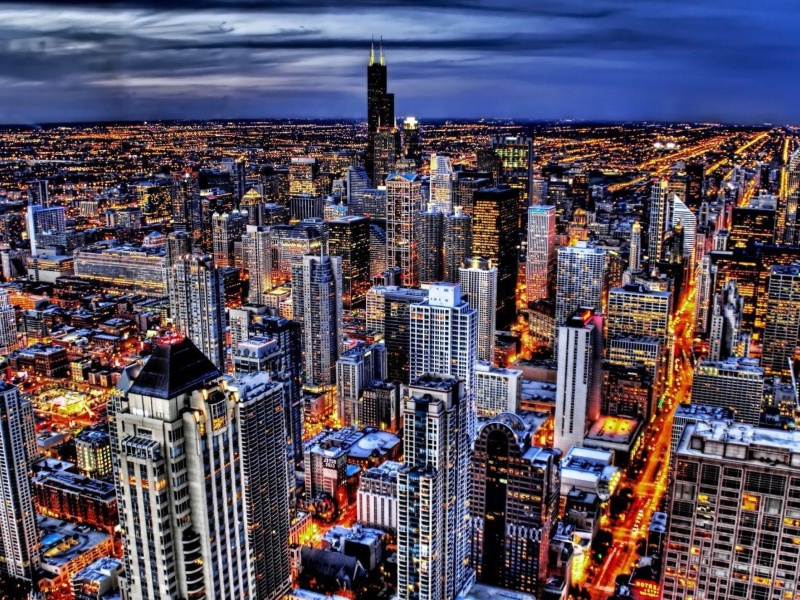 Chicago with John Hancock Center, Illinois screenshot #1 800x600