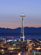 Space Needle and Seattle Center wallpaper 132x176