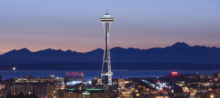 Fondo de pantalla Space Needle and Seattle Center 720x320