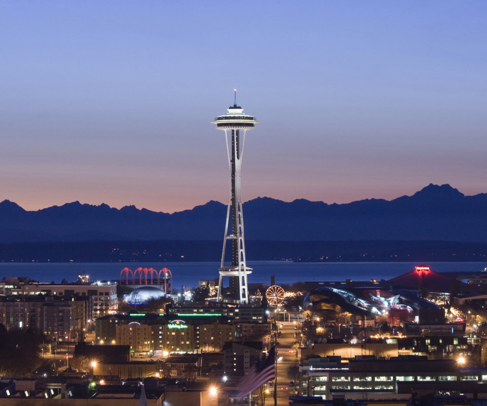 Das Space Needle and Seattle Center Wallpaper 960x800