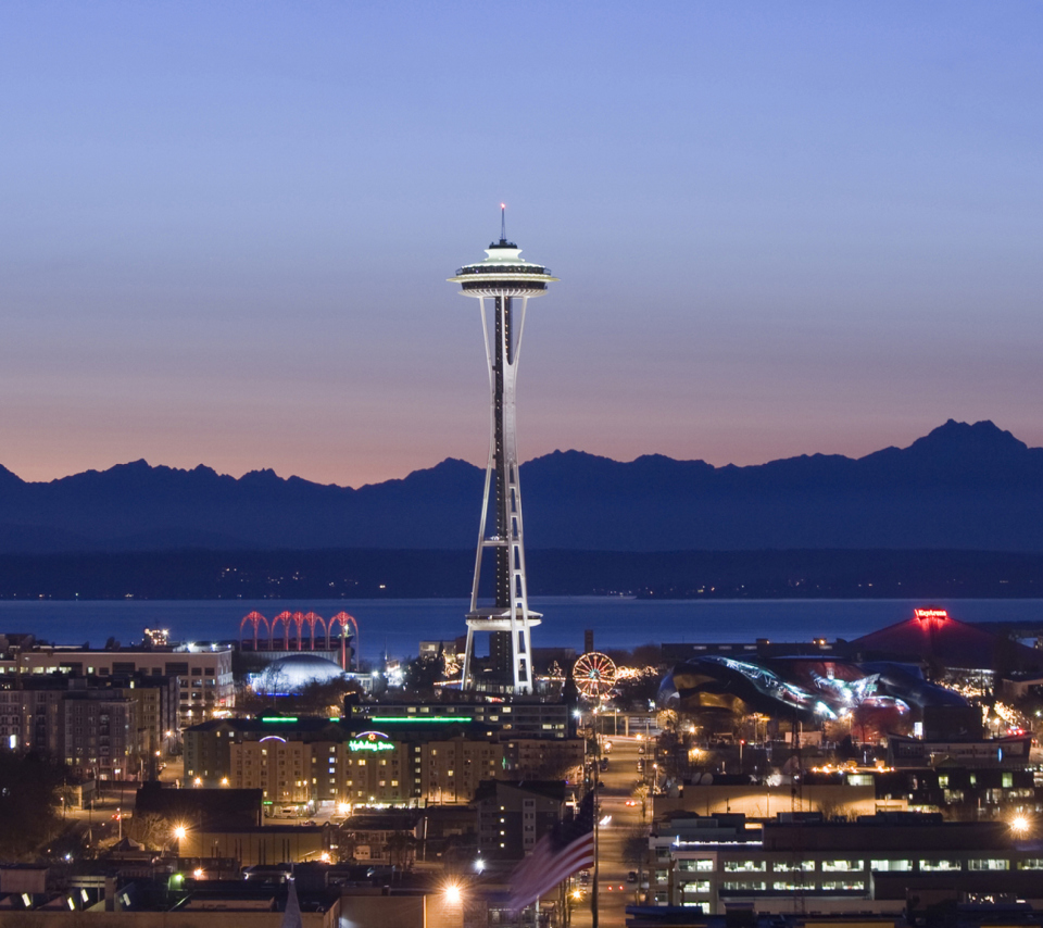 Das Space Needle and Seattle Center Wallpaper 960x854